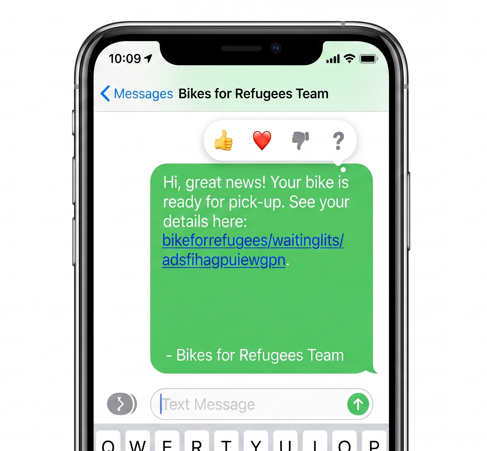 Self-service booking page