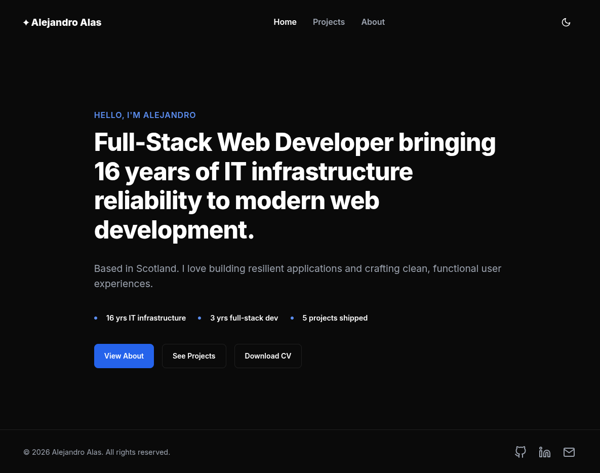 Developer Portfolio preview